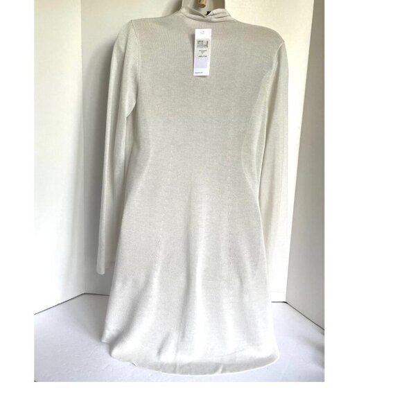 Eileen Fisher Wool Tencel Cardigan XXS Bone Open Front Lightweight Draped - Picture 4 of 9